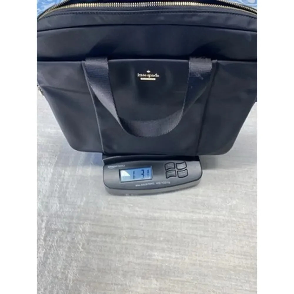 Kate Spade Uni Slim Laptop Commuter Bag Classic Black Nylon Computer Work School